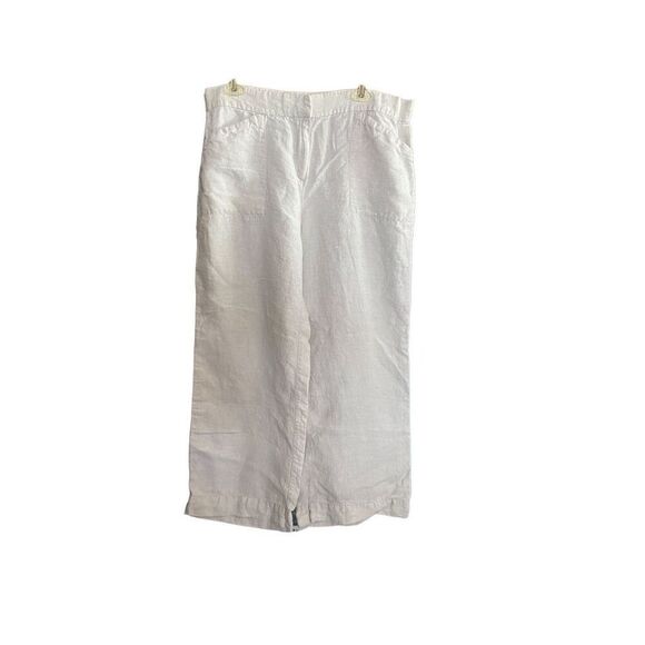 Chicos women’s Tan/Sand linen front pocket pants size 2/medium - Picture 2 of 5